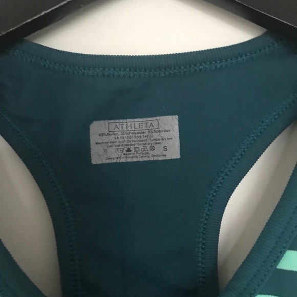 Athleta Striped Racerback Tank Top Built-in Bra - Picture 5 of 7